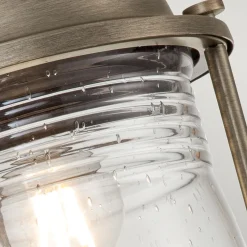 Sockelleuchte Aluminium Glas E27 IP44 47,1 cm Vintage