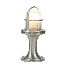 Sockelleuchte außen 25 cm E27 IP64 Messing Glas