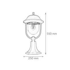 Sockelleuchte außen 55cm Rustikal IP43 E27 BERLAAR