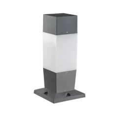 Sockelleuchte außen Garten 47 cm Grau Weiß blendarm