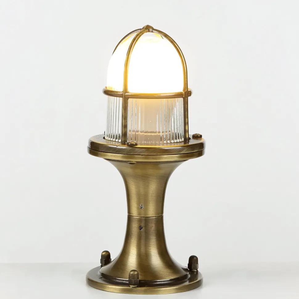 Sockelleuchte außen Messing H:25cm Terrasse Weg