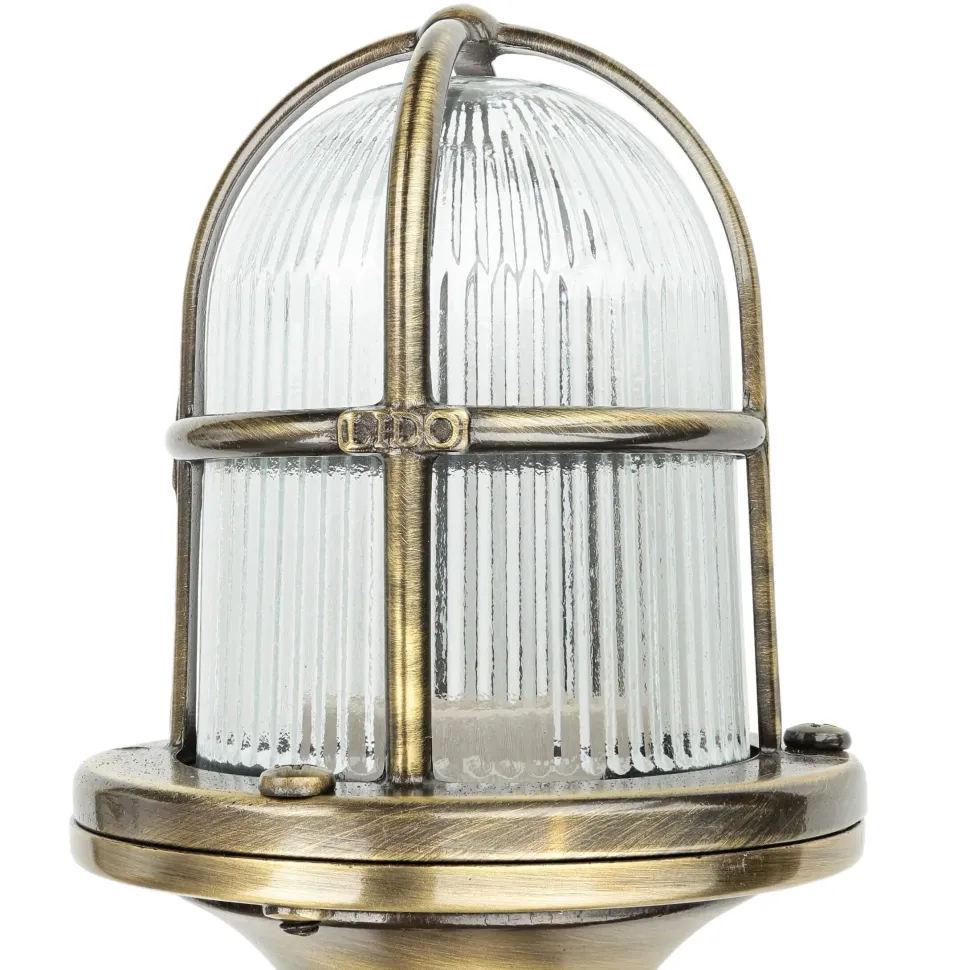 Sockelleuchte außen Messing H:25cm Terrasse Weg