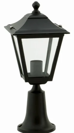 Sockelleuchte außen Schwarz IP44 48cm E27 Rustikal