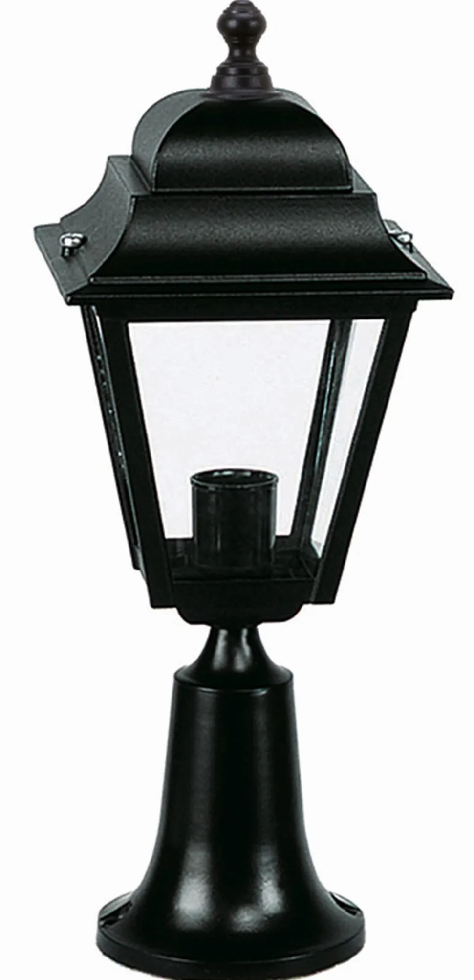 Sockelleuchte außen Schwarz IP44 44cm Rustikal