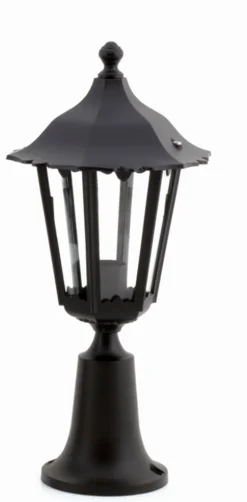 Sockelleuchte außen Schwarz IP43 43 cm Rustikal