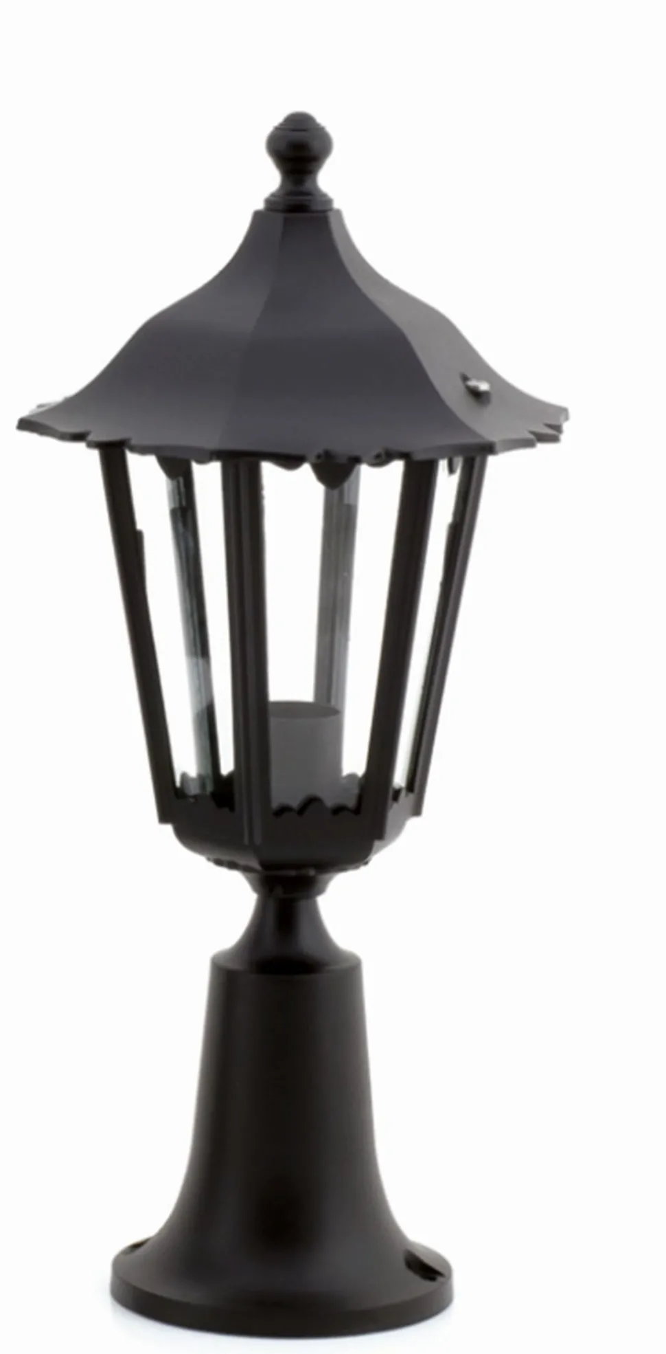 Sockelleuchte außen Schwarz IP43 43 cm Rustikal