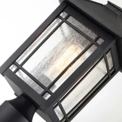 Sockelleuchte Garten E27 IP44 44,5 cm hoch Schwarz