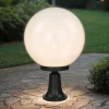 Sockelleuchte Kugel Schirm 37cm klein IP43 E27 Schwarz
