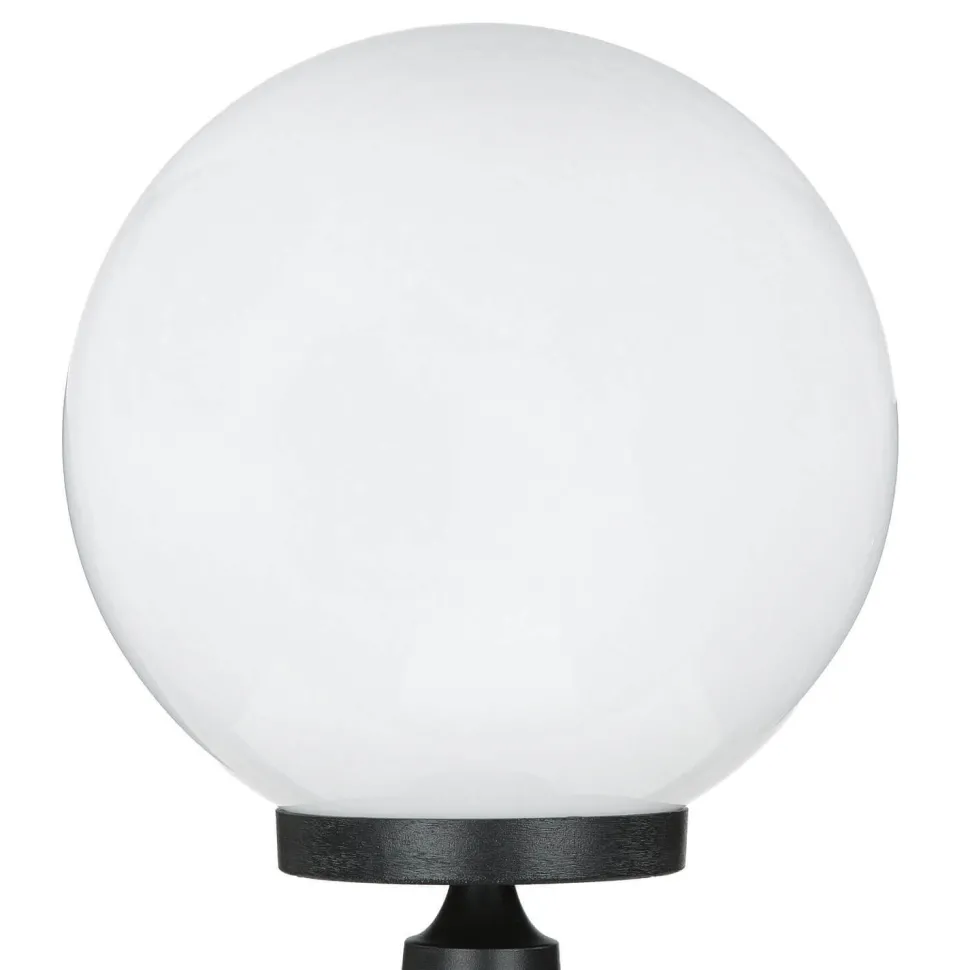Sockelleuchte Kugel Schirm 37cm klein IP43 E27 Schwarz