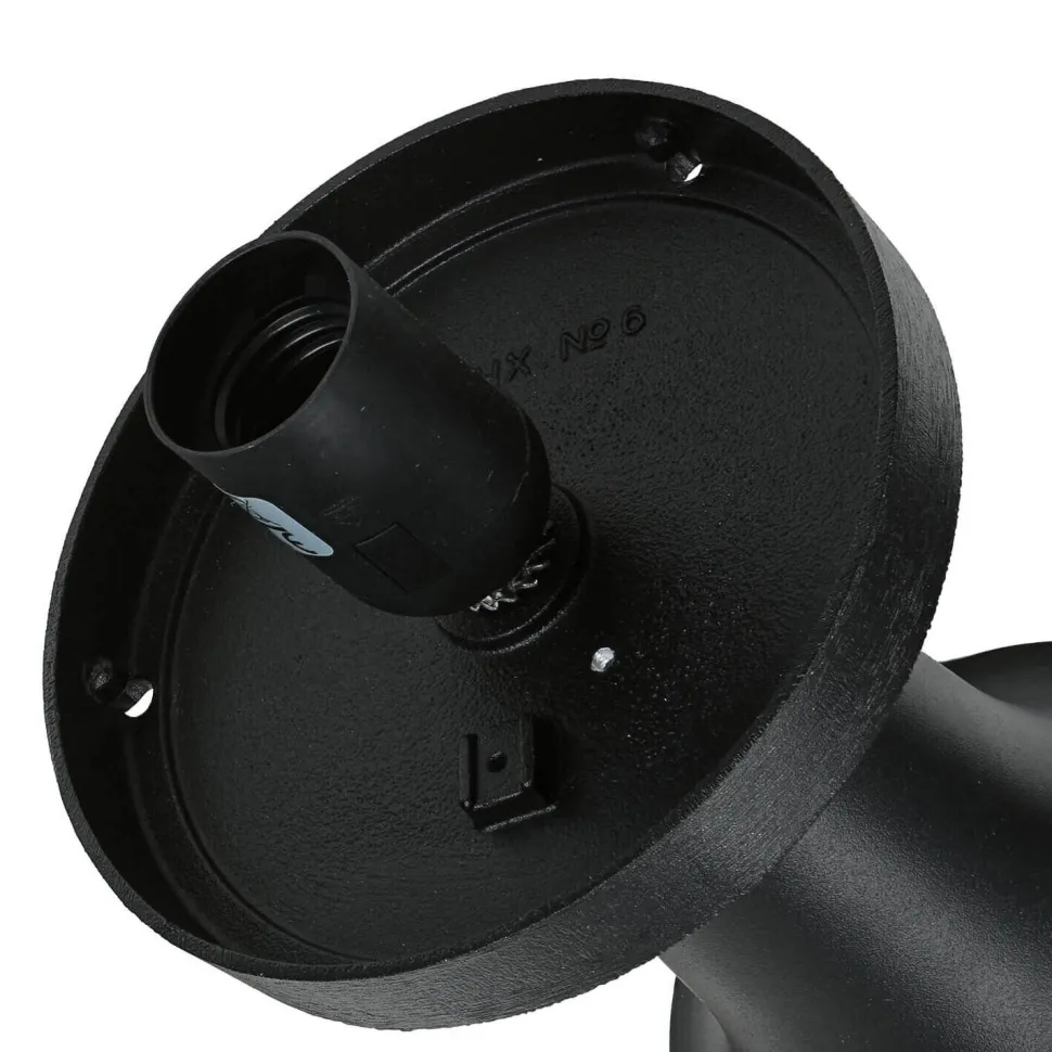 Sockelleuchte Kugel Schirm 37cm klein IP43 E27 Schwarz