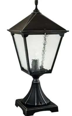 Sockelleuchte Schwarz Aluminium 74cm Rustikal