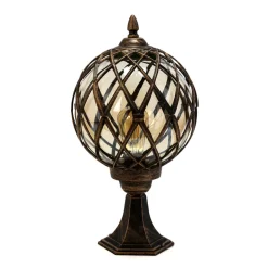 Sockelleuchte Schwarz Kupfer Außen Rustikal Retro