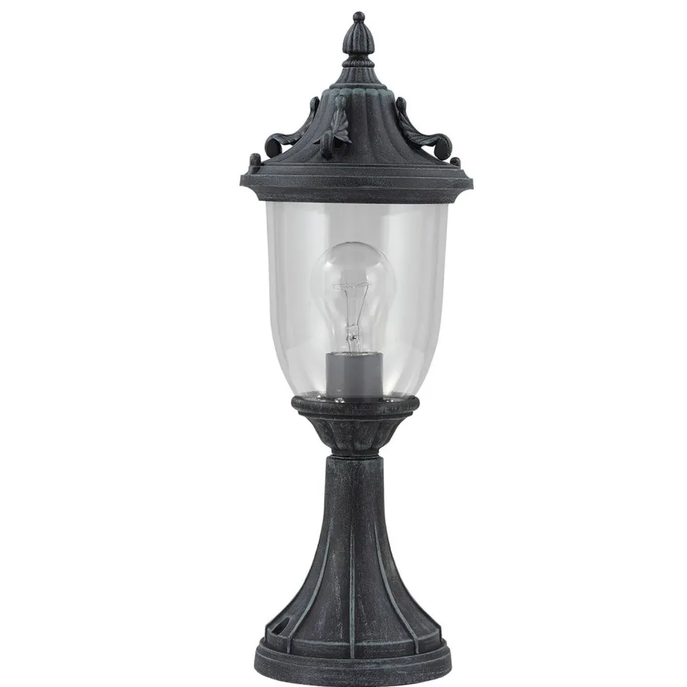 Sockelleuchte Vintage Rustikal Schwarz Grün antik 41 cm