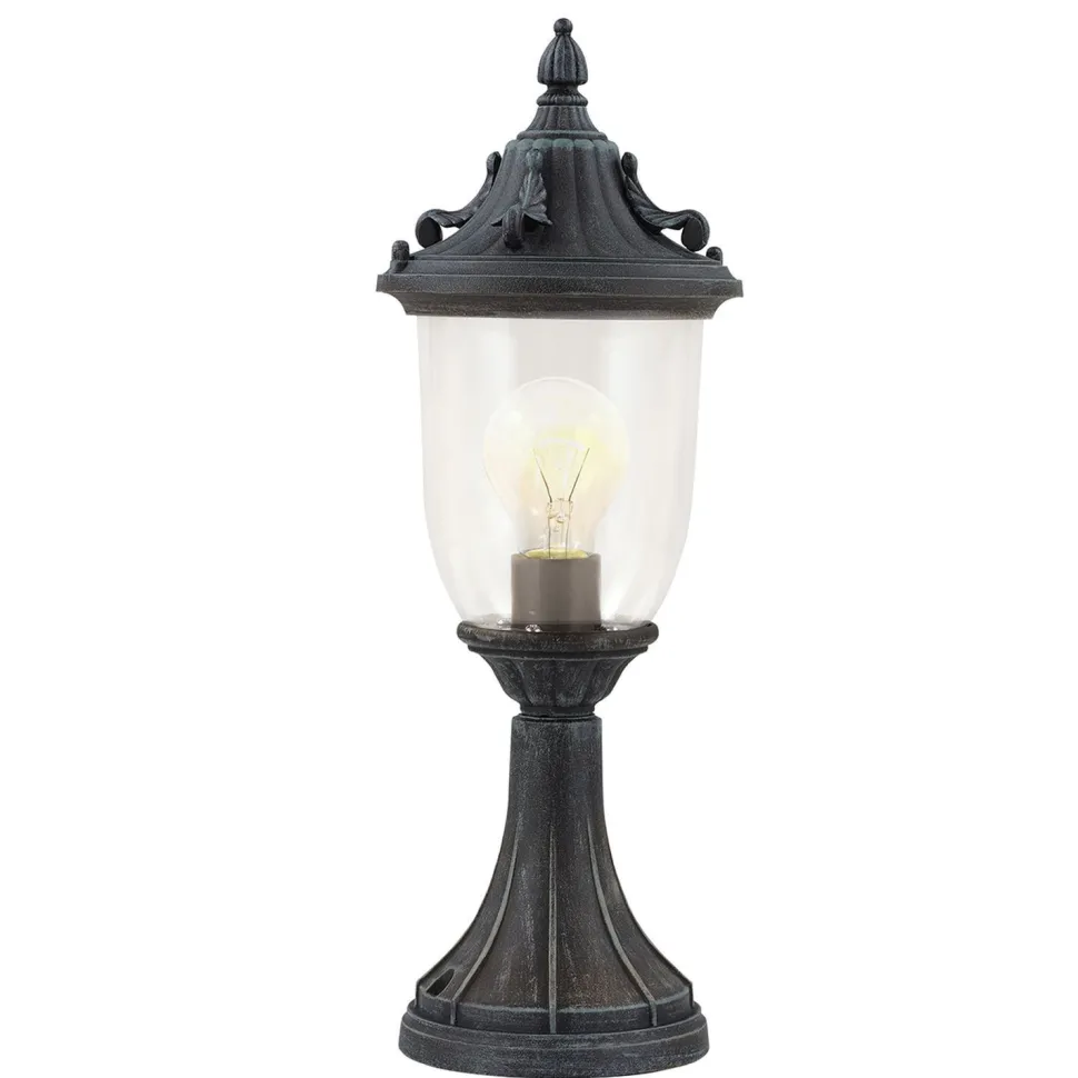 Sockelleuchte Vintage Rustikal Schwarz Grün antik 41 cm