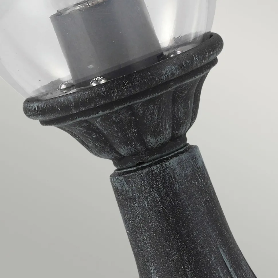 Sockelleuchte Vintage Rustikal Schwarz Grün antik 41 cm