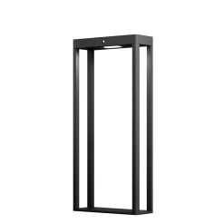 Solar Pollerleuchte Aluminium Glas LED IP54 50 cm eckig