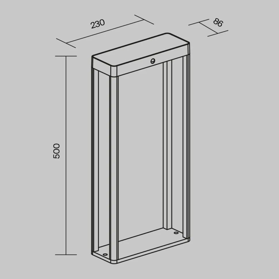 Solar Pollerleuchte Aluminium Glas LED IP54 50 cm eckig