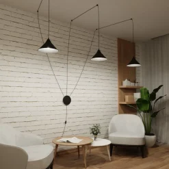 Spider Hängeleuchte mit Stecker Kabelschalter FLEXIO