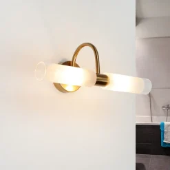 Spiegelleuchte Bad in Messing CONNERS