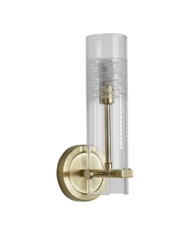 Spiegelleuchte in Messing Klar IP44 G9 H: 28,5 cm