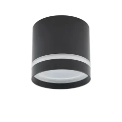 Spot Decke Schwarz GX53 Ø 8,5 cm rund H: 8,3 cm klein Metall