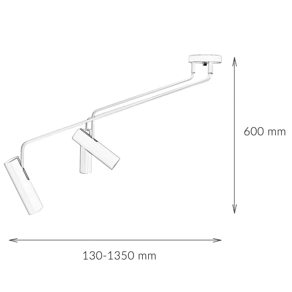 Spot Deckenleuchte weiß 3-flmg.