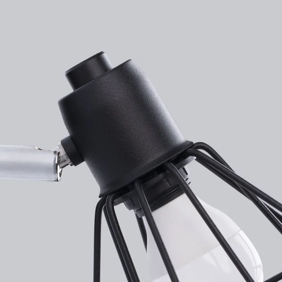 Spot E27 Schwarz Metall Retro verstellbar Wand