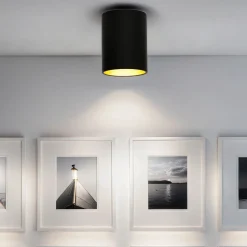 Spot EYE Schwarz Gold Decke Flur Lampe