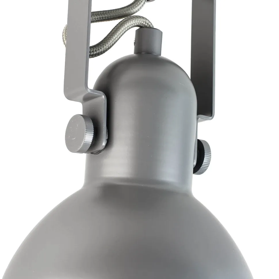 Spot Lampe Anthrazit Metall rund Retro praktisch