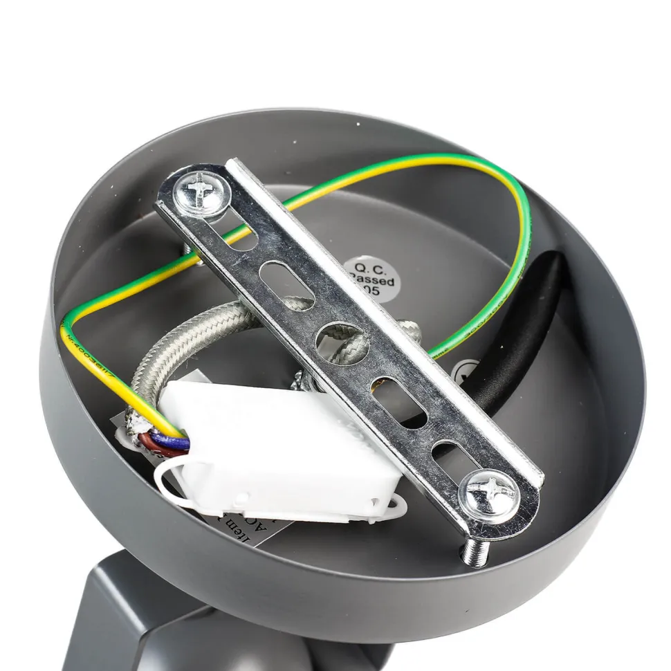 Spot Lampe Anthrazit Metall rund Retro praktisch