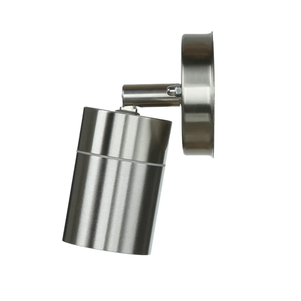 Spot Lampe außen Edelstahl IP44 GU10 Haus Wand COLLINS