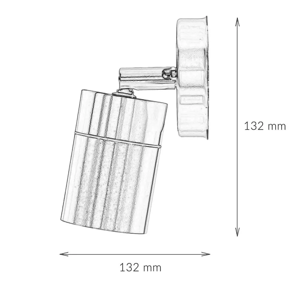 Spot Lampe außen Edelstahl IP44 GU10 Haus Wand COLLINS