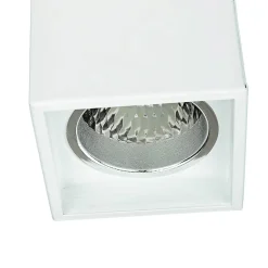 Spot Lampe Aufputz Weiß GU10 Metall 12,5 cm hoch