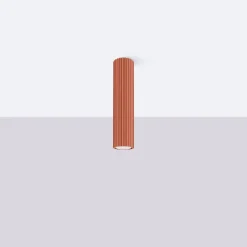 Spot Lampe Decke Aufputz H: 30 cm Ø 6,5 cm Rot Alu GU10