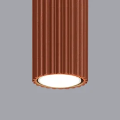Spot Lampe Decke Aufputz H: 30 cm Ø 6,5 cm Rot Alu GU10