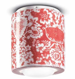 Spot Lampe Decke Keramik E27 Ø 12,5 cm Aufputz rund