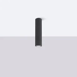 Spot Lampe Decke Schwarz Ø 6,5 cm H: 30 cm GU10 Aufputz