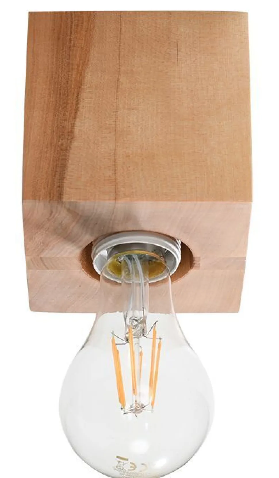 Spot Lampe Holz quadratisch B:10cm klein Modern kompakt