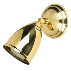 Spot Lampe klein Messing massiv E27 verstellbar