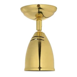 Spot Lampe klein Messing massiv E27 verstellbar