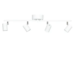 Spot Lampe Metall 83 cm lang Weiß matt GU10 4-flammig