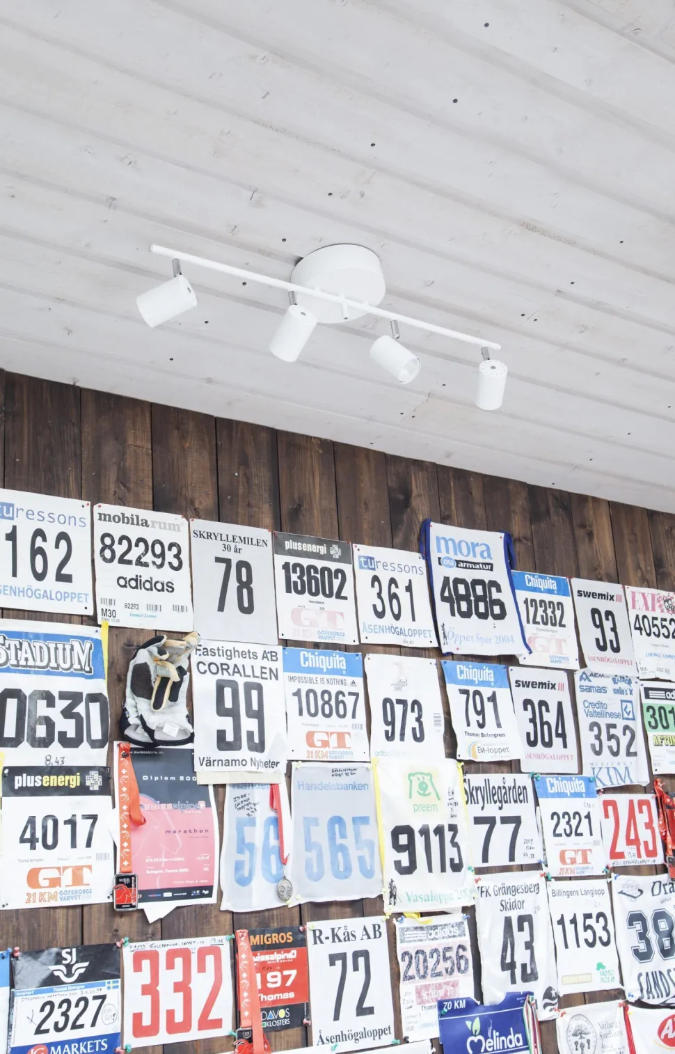 Spot Lampe Metall 83 cm lang Weiß matt GU10 4-flammig