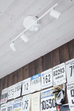 Spot Lampe Metall 83 cm lang Weiß matt GU10 4-flammig