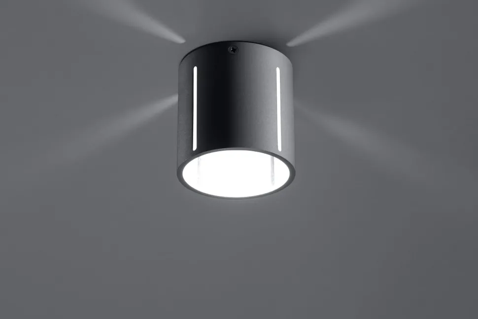 Spot Lampe Metall klein Ø 10 cm Grau Modern flach G9