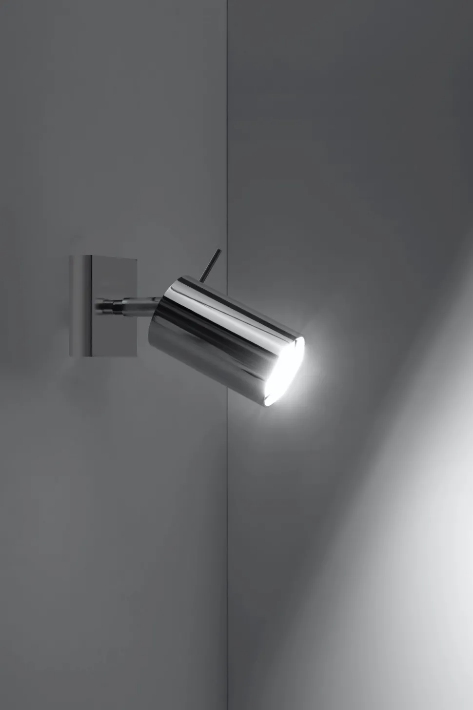 Spot Lampe Metall verstellbar B: 8 cm Chrom GU10