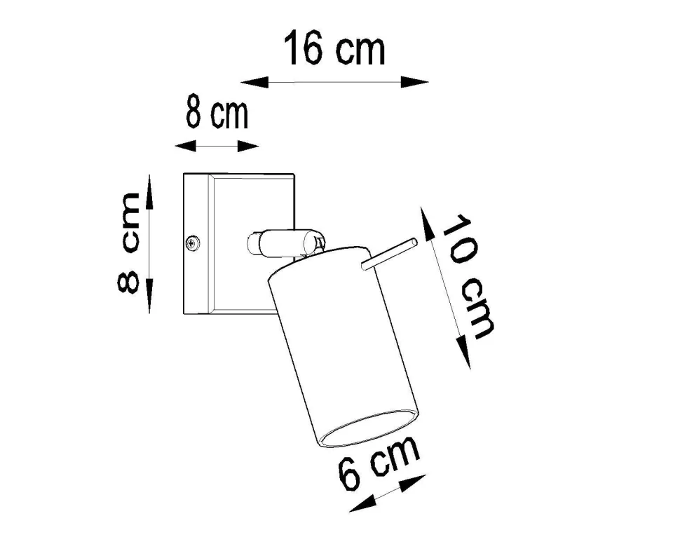 Spot Lampe Metall verstellbar B: 8 cm Chrom GU10