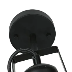 Spot Lampe Schwarz Metall rund Retro DALLAS