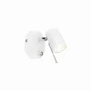 Spot Lampe Wand mit Stecker Kabel klein Weiß Metall GU10