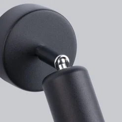 Spot Lampe Wand Schwarz rund Ø 8 cm klein für E27