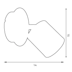 Spot Lampe Wand Weiß klein verstellbar GU10